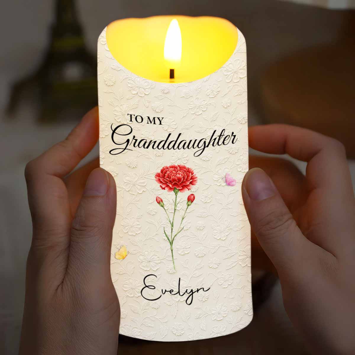 To My Granddaughter Never Forget That I Love You Flowers