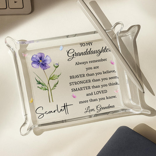 To My Granddaughter, Always Remember, Flowers and Butterflies