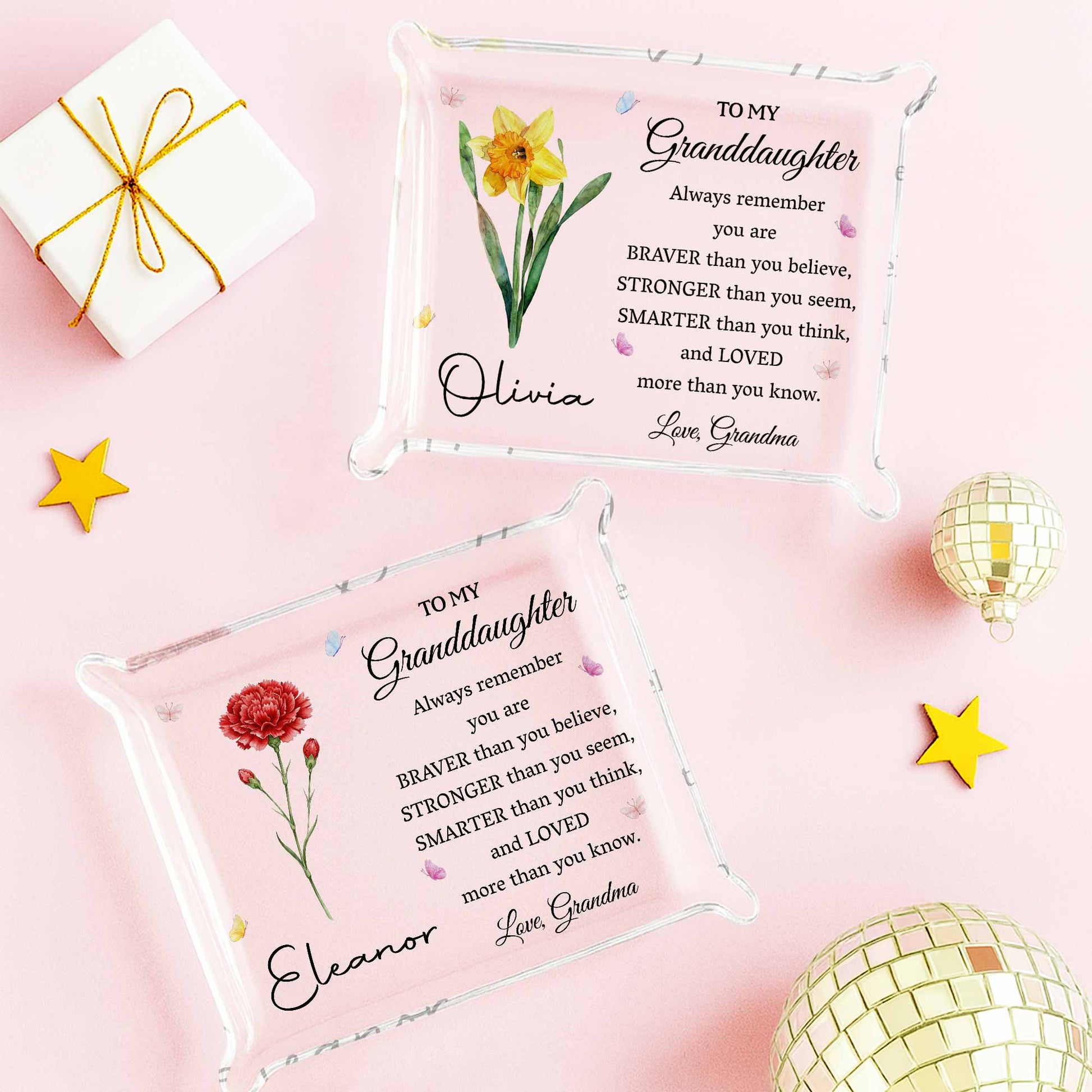 To My Granddaughter, Always Remember, Flowers and Butterflies