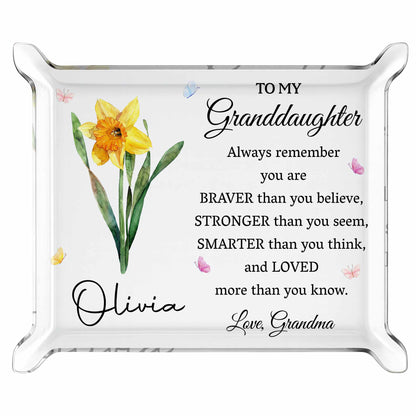 To My Granddaughter, Always Remember, Flowers and Butterflies