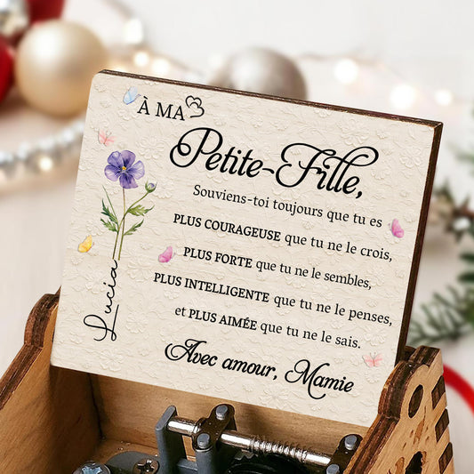 À MA Petite Fille Souviens Toi Toujours Purple Flower Butterflies