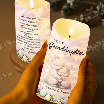 To My Granddaughter Leave A Little Sparkle Bunnies and Easter Eggs