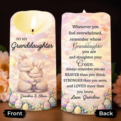 To My Granddaughter Leave A Little Sparkle Bunnies and Easter Eggs