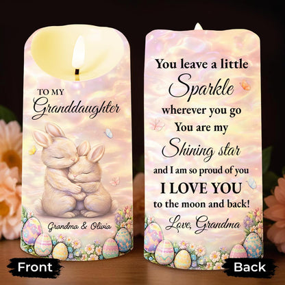 To My Granddaughter Leave A Little Sparkle Rabbit And Easter Eggs