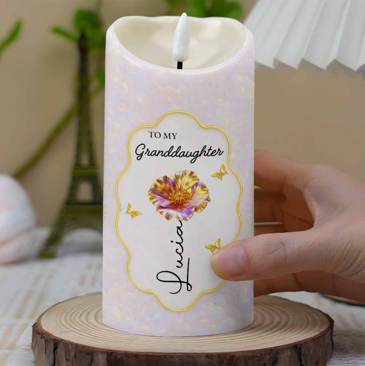 To My Granddaughter Once Upon A Time Flower Butterflies Heart