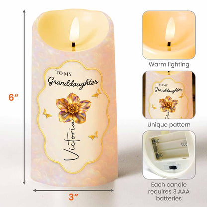 To My Granddaughter Never Forget That I Love You Flower Butterfly