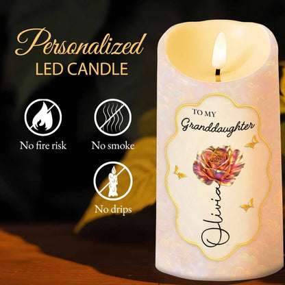 To My Granddaughter Never Forget That I Love You Flower Butterfly