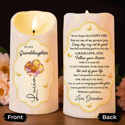 To My Granddaughter Never Forget That I Love You Flower Butterfly