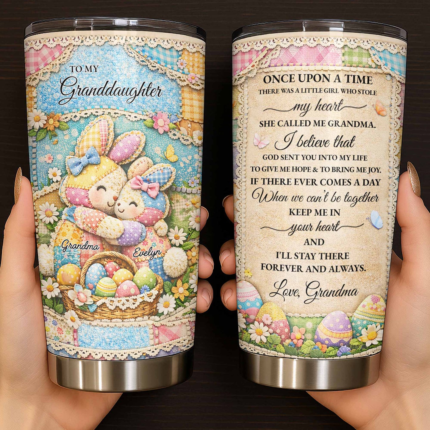 To My Granddaughter Once Upon A Time Bunnies And Easter Eggs