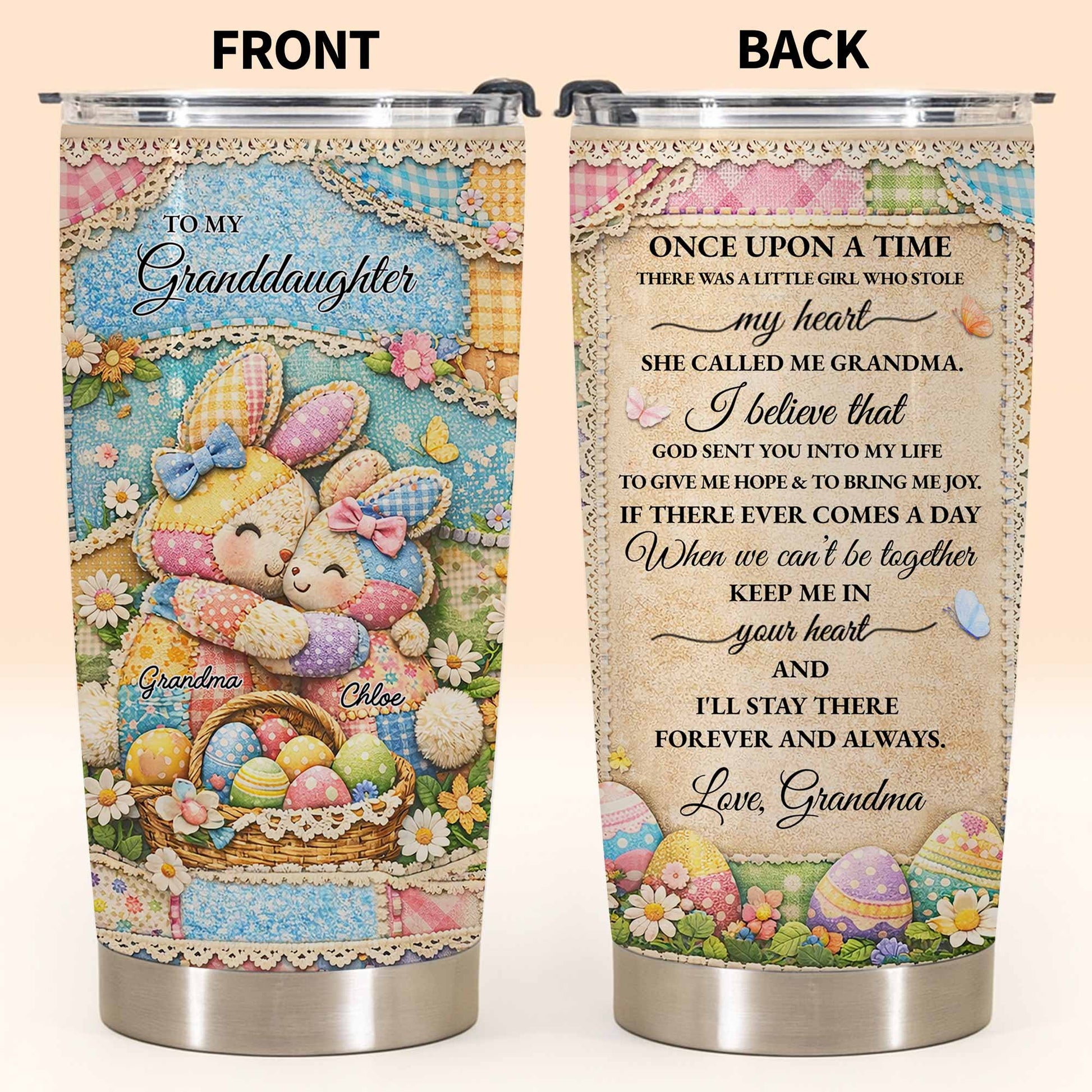 To My Granddaughter Once Upon A Time Bunnies And Easter Eggs