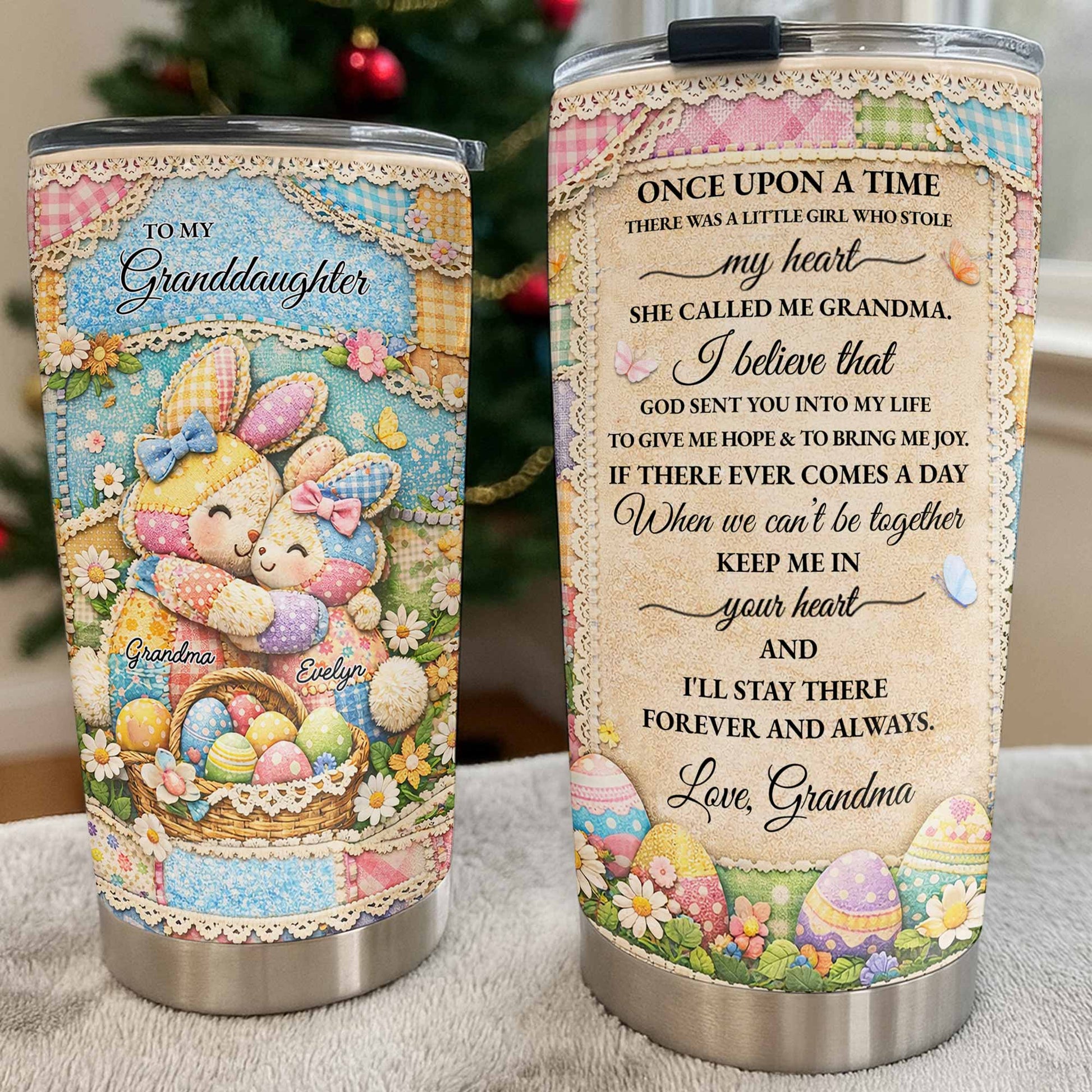 To My Granddaughter Once Upon A Time Bunnies And Easter Eggs