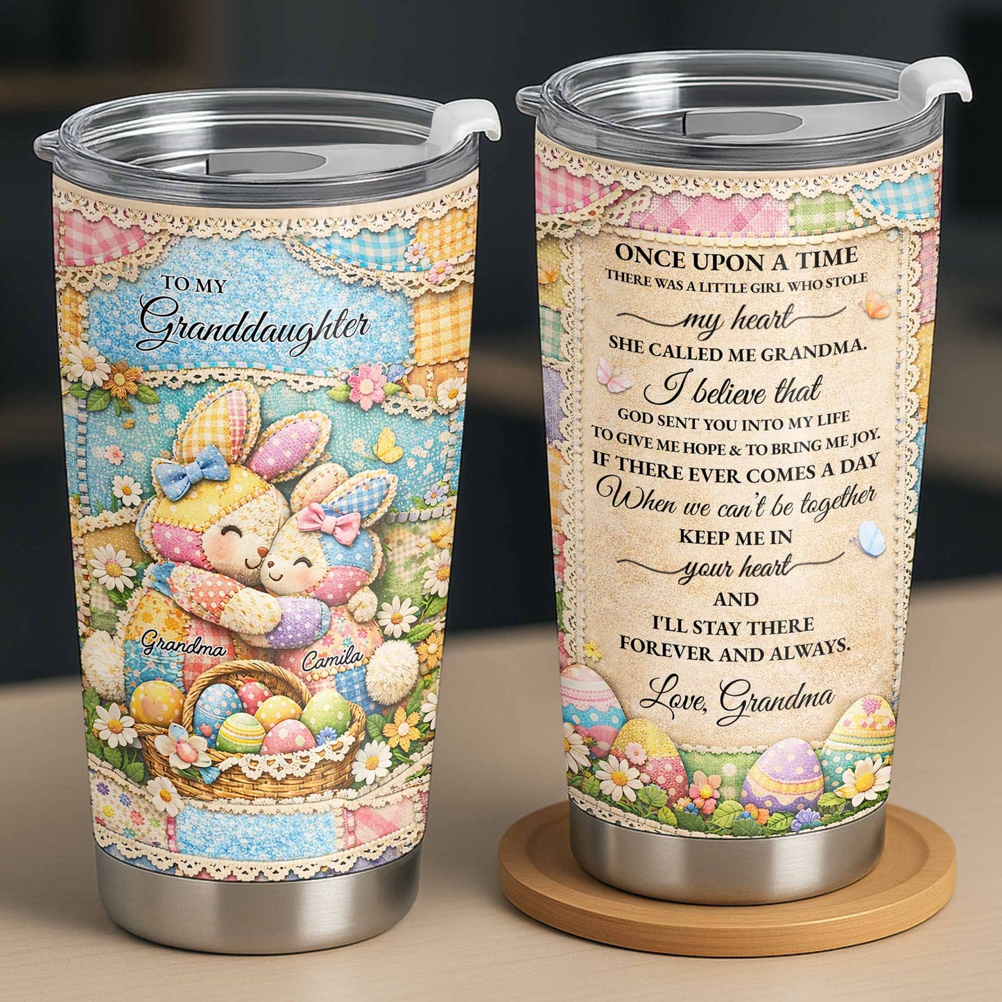 To My Granddaughter Once Upon A Time Bunnies And Easter Eggs