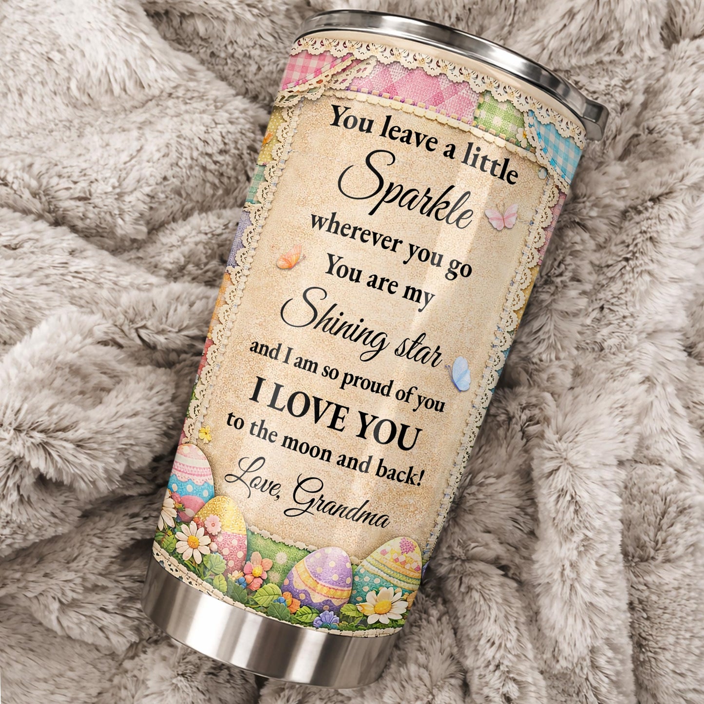 To My Granddaughter Sparkle Wherever You Go Rabbits And Easter Eggs