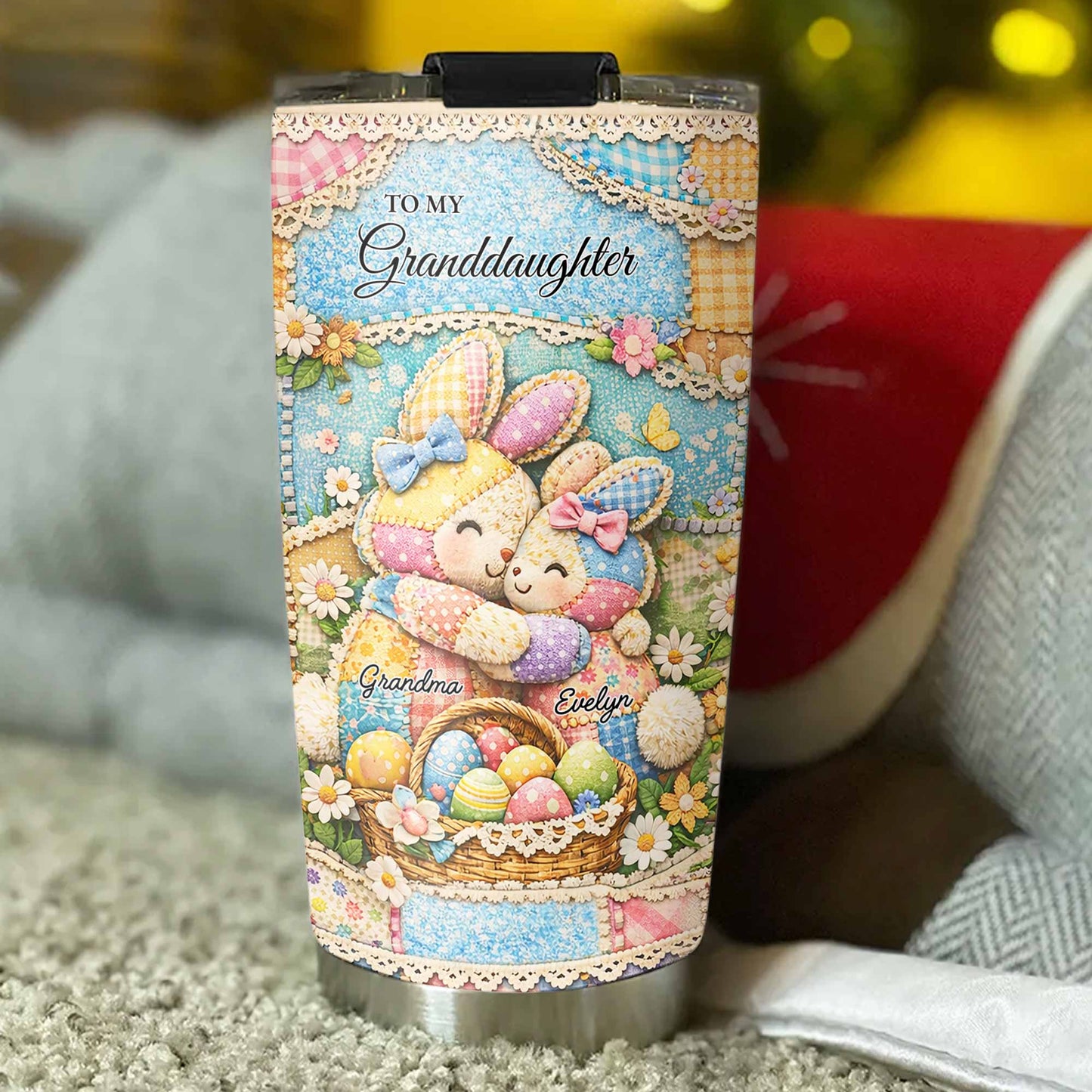 To My Granddaughter Sparkle Wherever You Go Rabbits And Easter Eggs