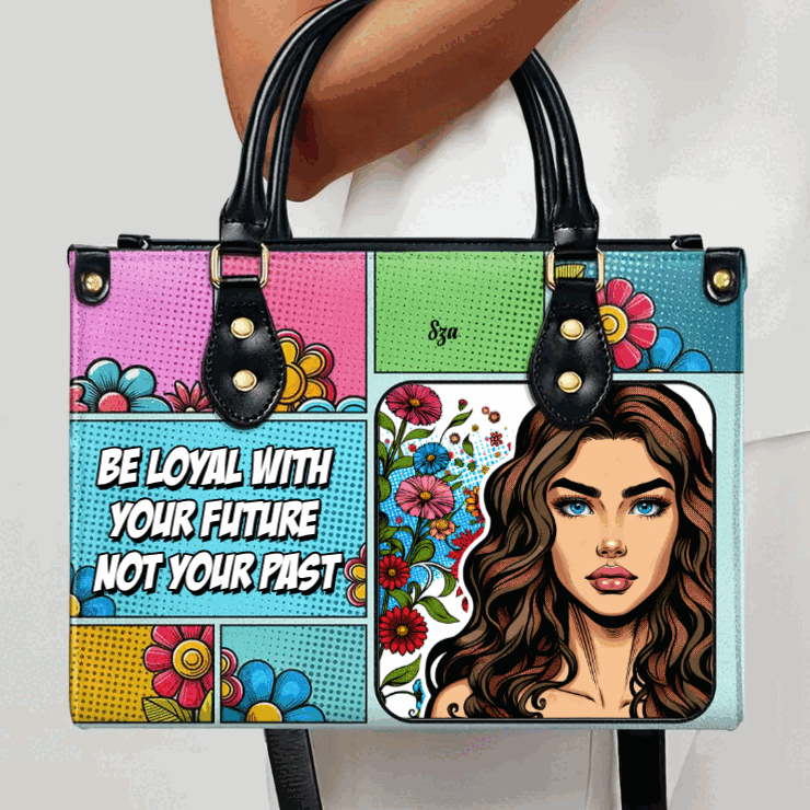 Personalice con arte y texto personalizados: su bolso de cuero exclusivo - QCUSTOM08 
