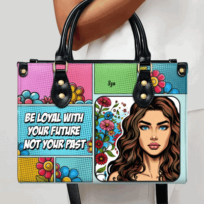 Personalice con arte y texto personalizados: su bolso de cuero exclusivo - QCUSTOM08 