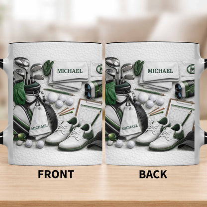 Customizable Golf Enthusiast Design With Clubs And Balls