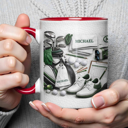 Customizable Golf Enthusiast Design With Clubs And Balls