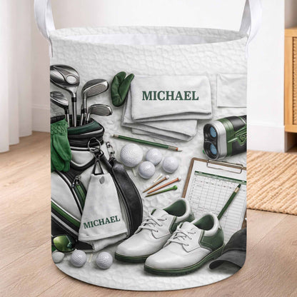 Master Of The Green Golf Clubs And Balls With 3D Effect - Personalized Basket - GOLF012_BASK