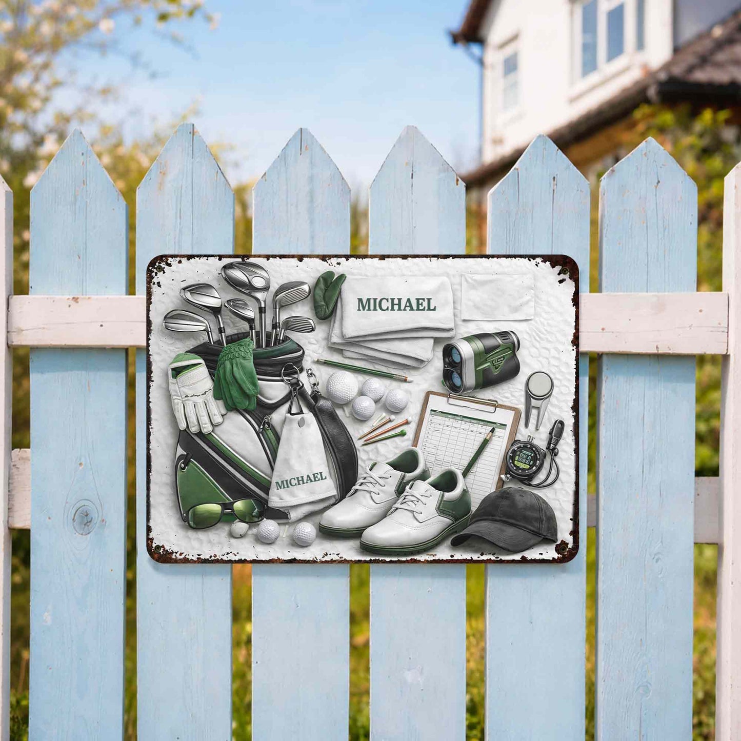 Golf Life Is The Best Life With Golf Clubs And Equipment - Personalized Metal Sign - GOLF012_MSIGN