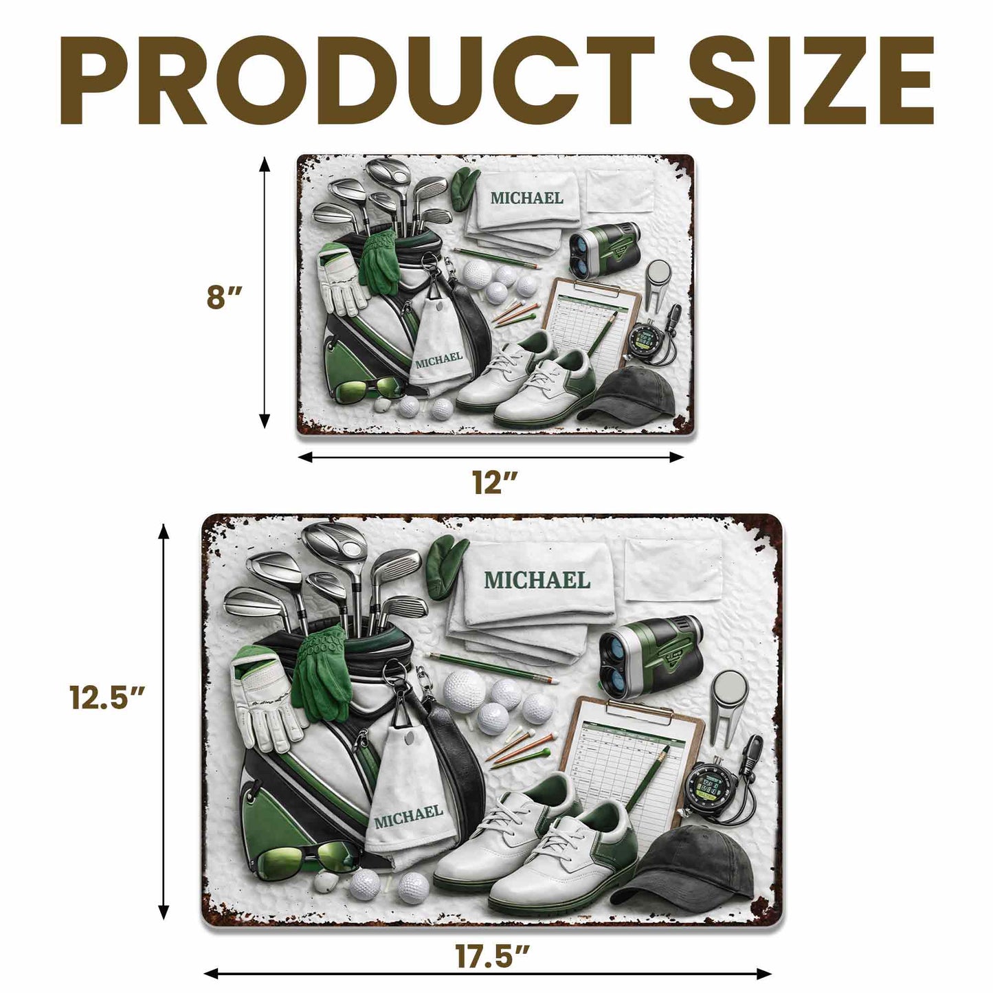 Golf Life Is The Best Life With Golf Clubs And Equipment - Personalized Metal Sign - GOLF012_MSIGN