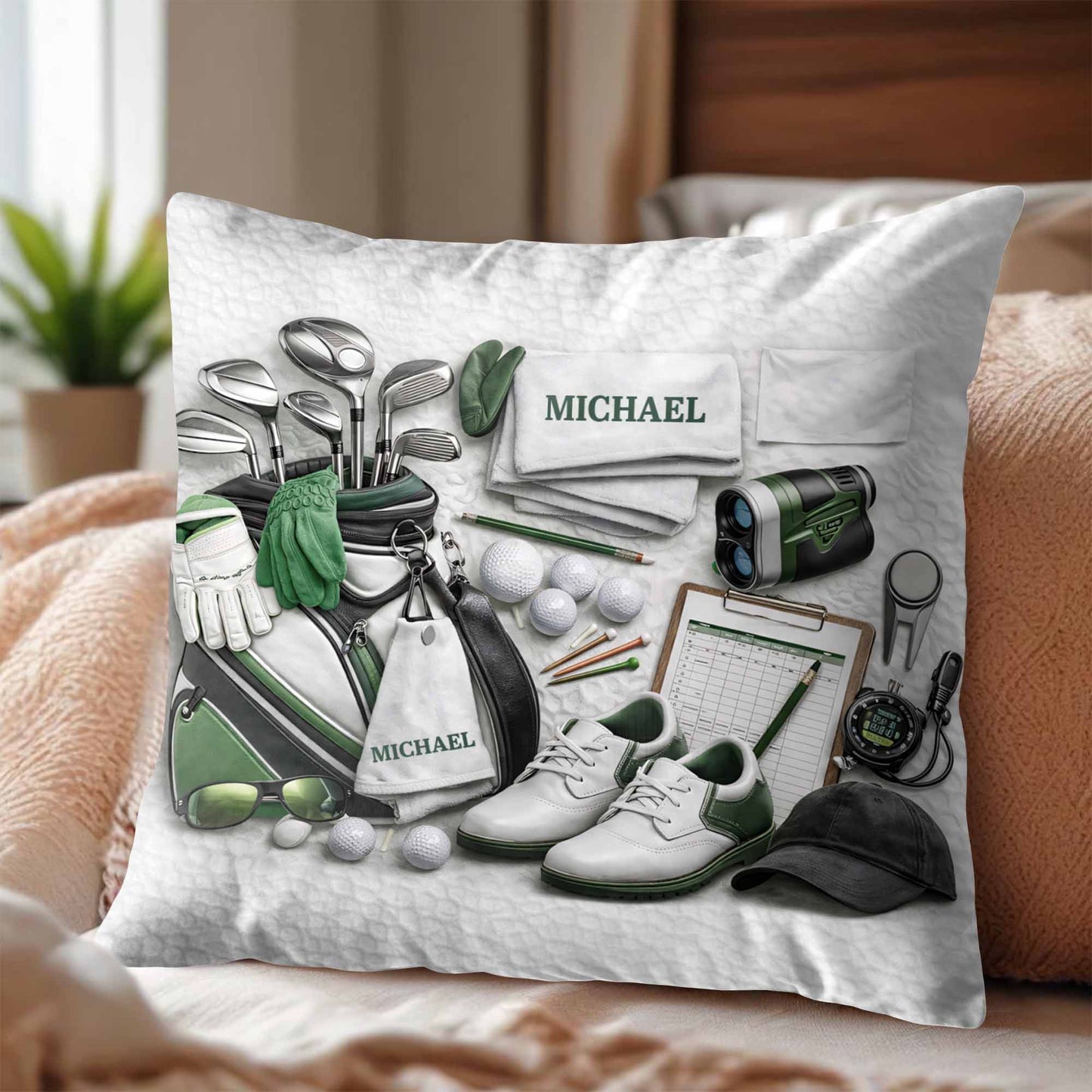 Golf Life Is Better With You Clubs And Bag Accessories - Personalized Custom Pillow, Insert Included - GOLF012_PLW