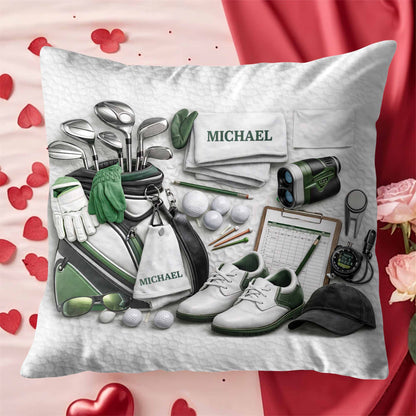 Golf Life Is Better With You Clubs And Bag Accessories - Personalized Custom Pillow, Insert Included - GOLF012_PLW