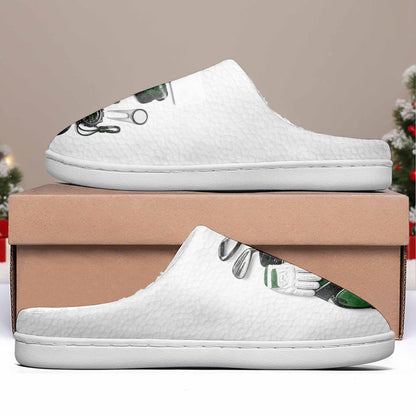 Eat Sleep Golf Repeat With Golf Clubs And Equipment - Personalized Unisex Slippers - GOLF012_SLIP