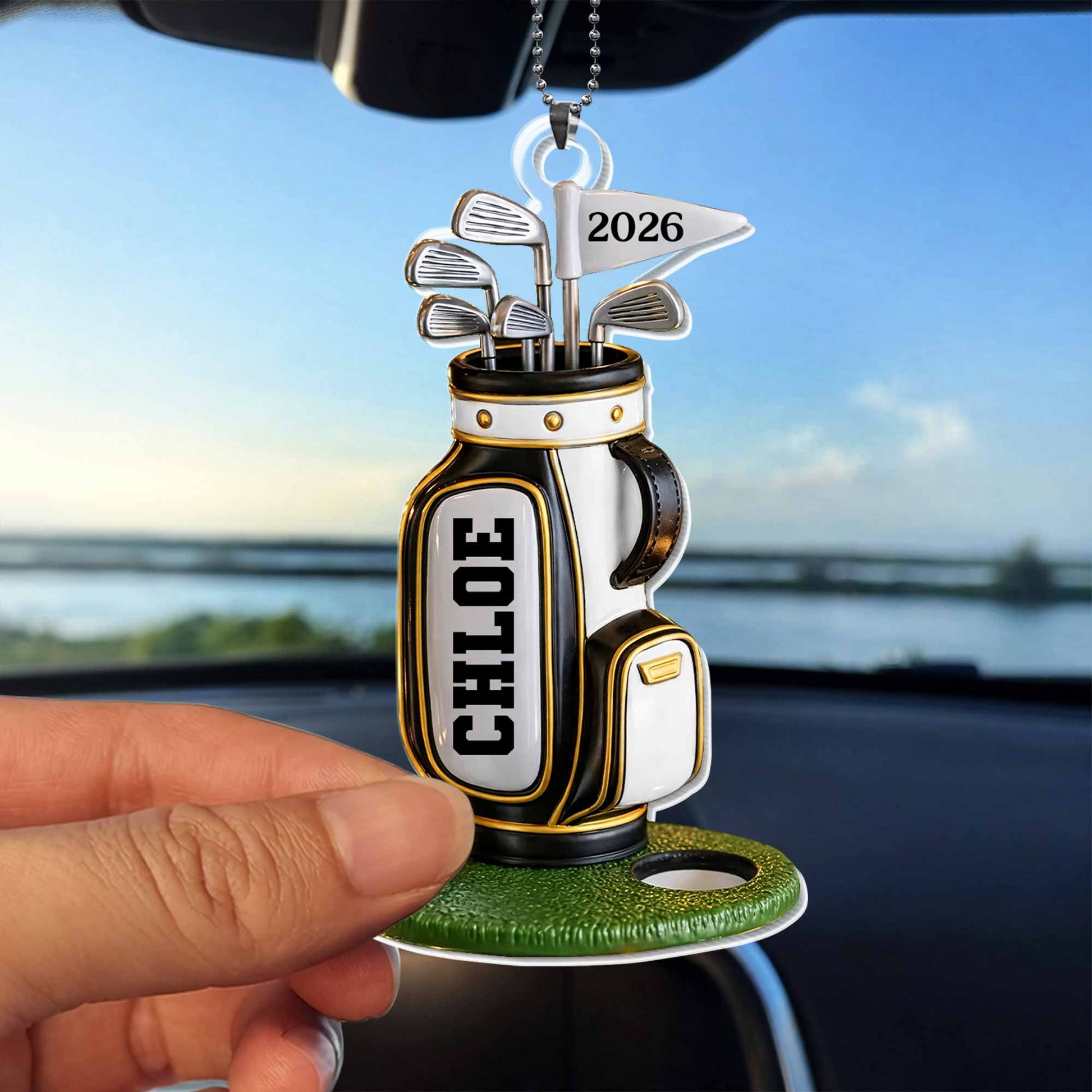 Born To Golf Golf Bag With Clubs And Ball