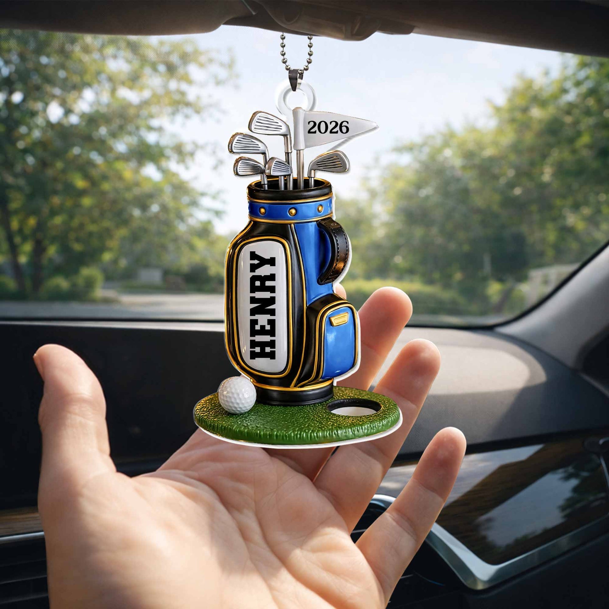 Born To Golf Golf Bag With Clubs And Ball