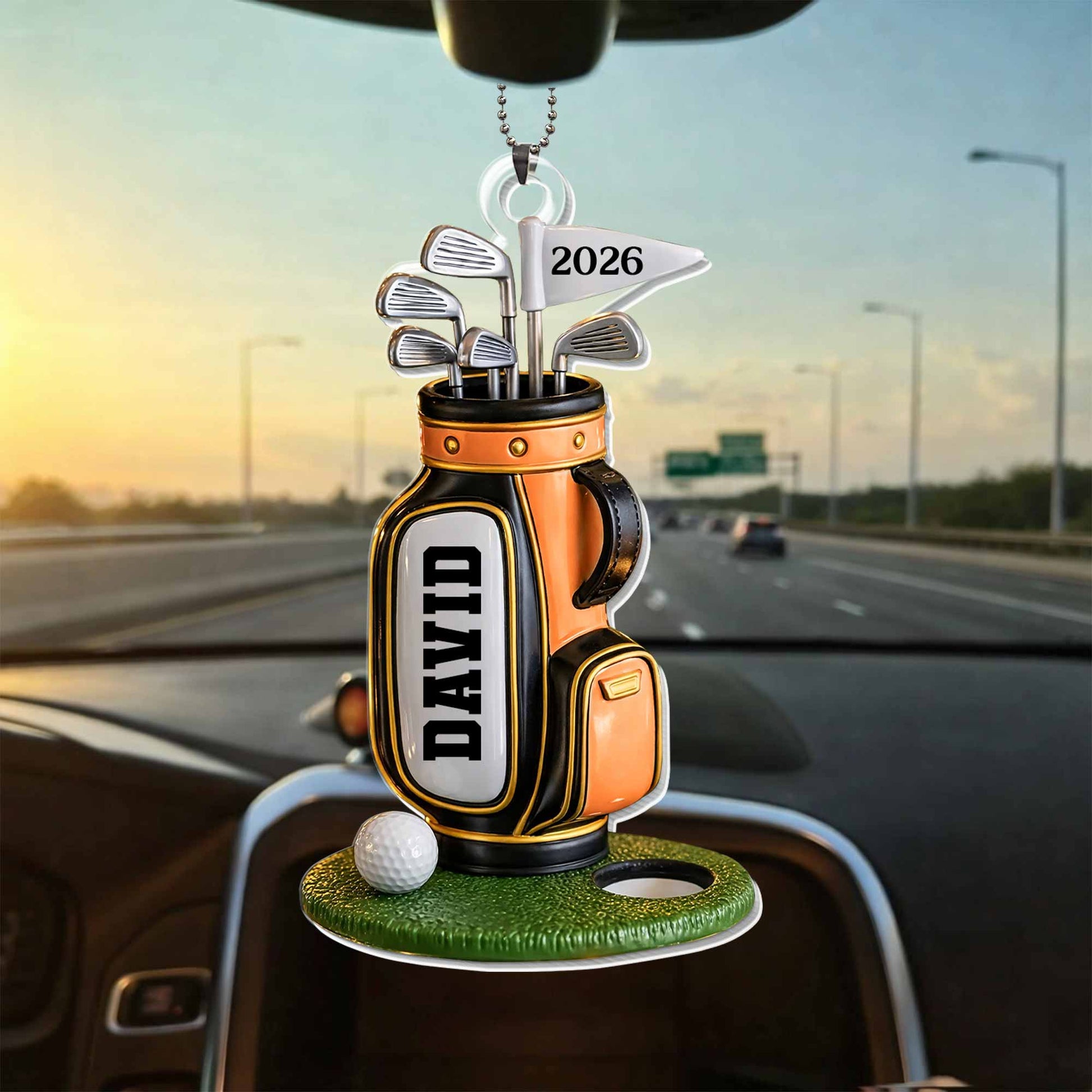 Born To Golf Golf Bag With Clubs And Ball