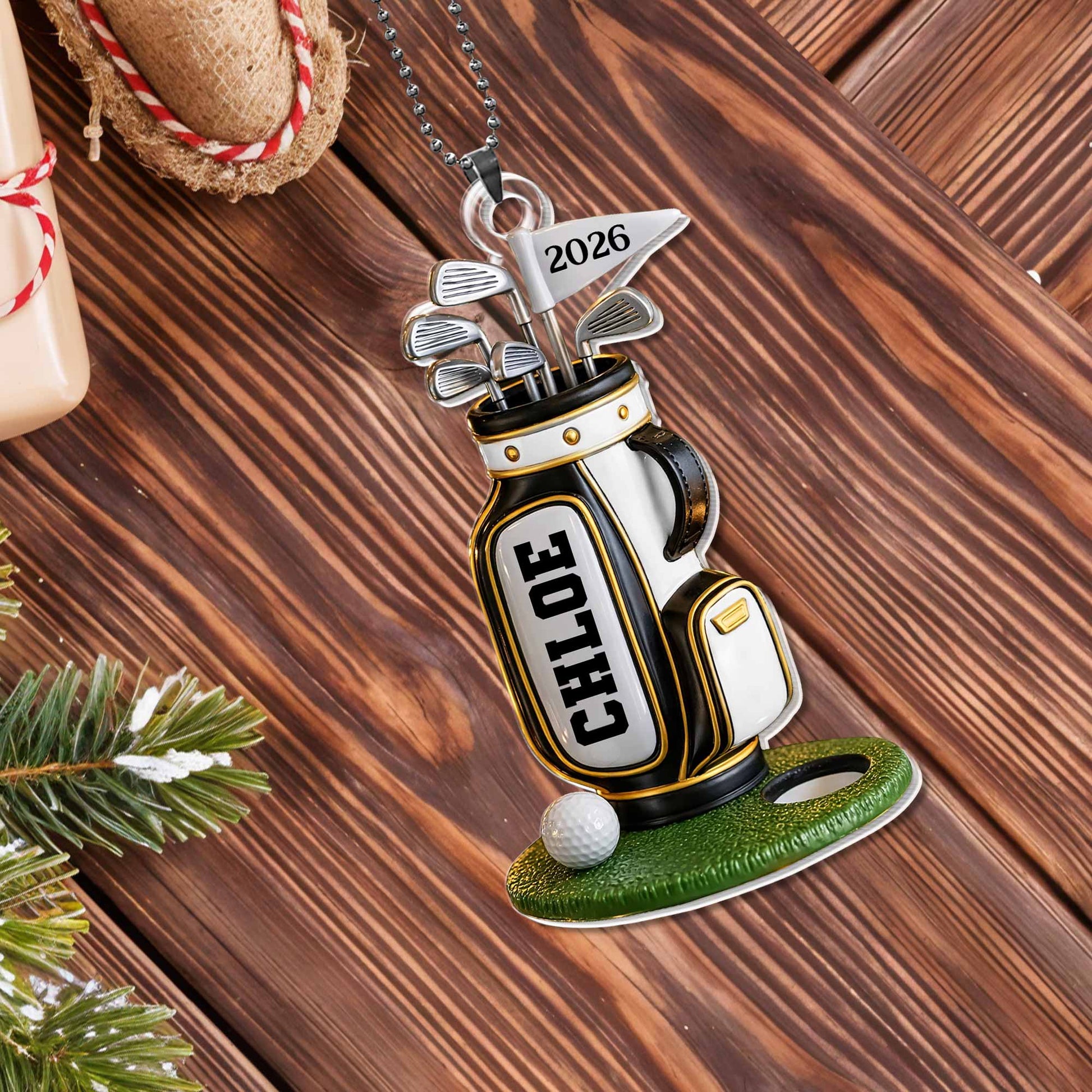 Born To Golf Golf Bag With Clubs And Ball