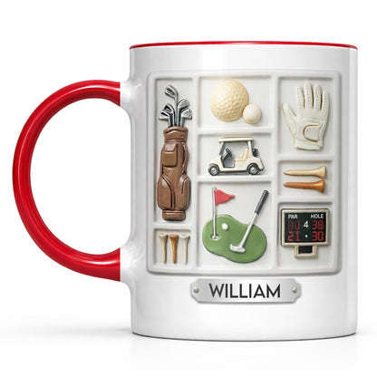 Life Is A Game Golf Is A Serious Sport With Golf Bag And Balls