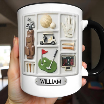 Life Is A Game Golf Is A Serious Sport With Golf Bag And Balls