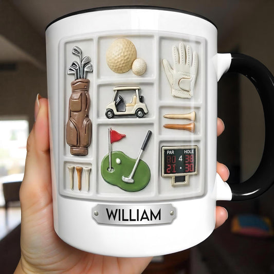 Life Is A Game Golf Is A Serious Sport With Golf Bag And Balls