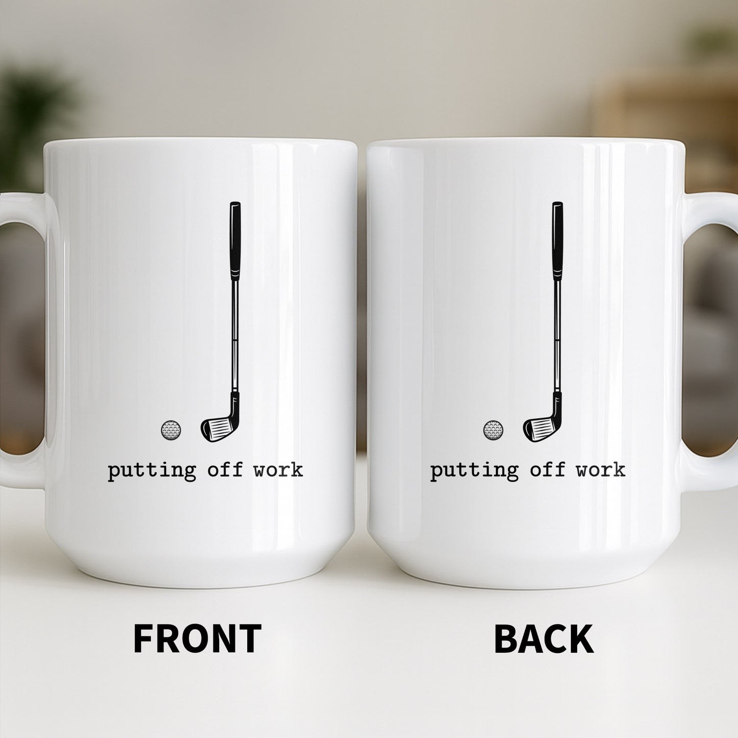 Putting Off Work Golf Club and Ball Design