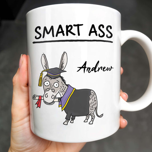 Smart Ass, Graduation Donkey With Cap And Diploma