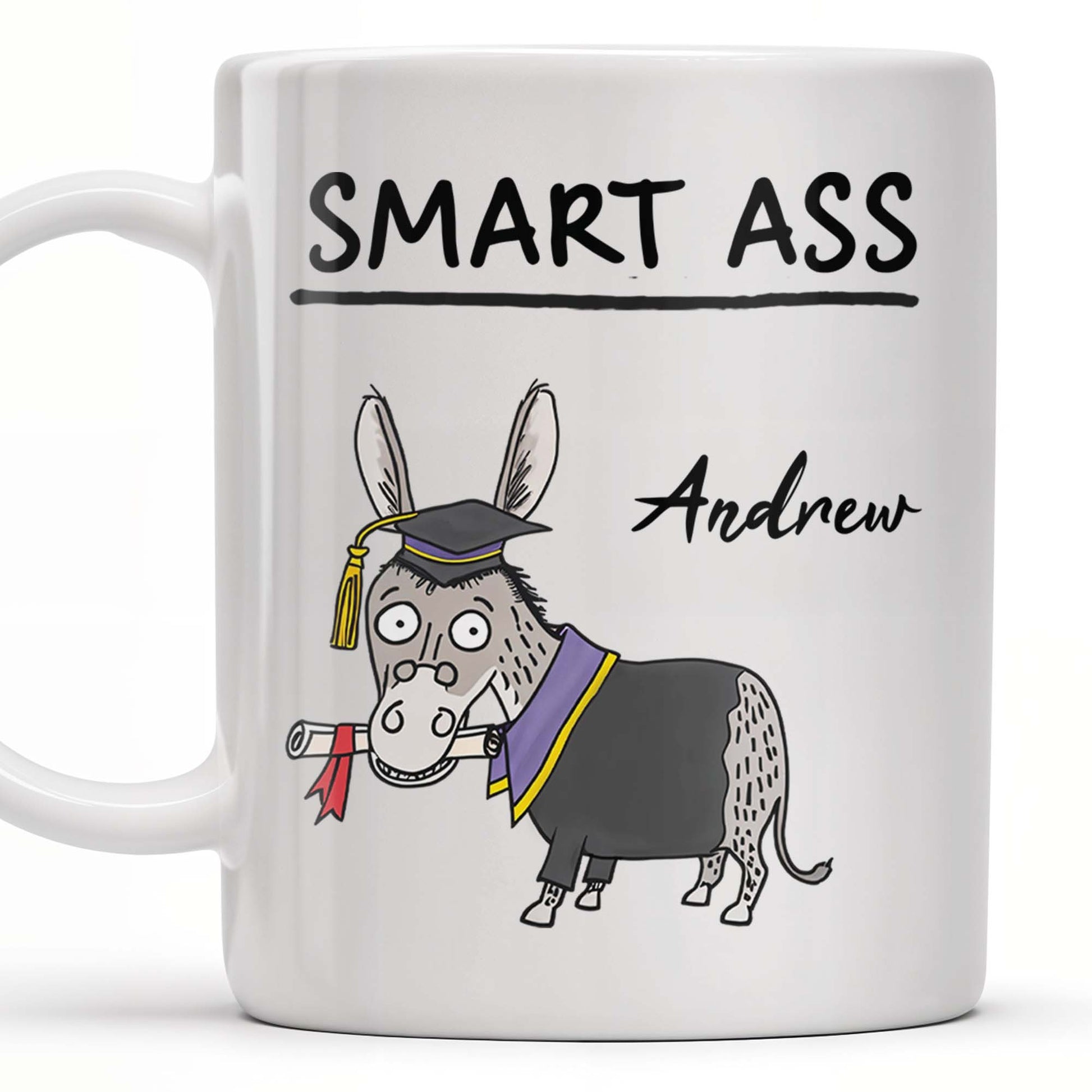 Smart Ass, Graduation Donkey With Cap And Diploma
