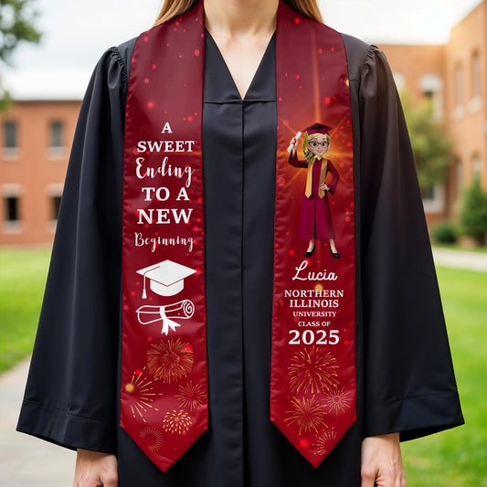 A Sweet Ending To A New Beginning, Graduation Cap and Fireworks