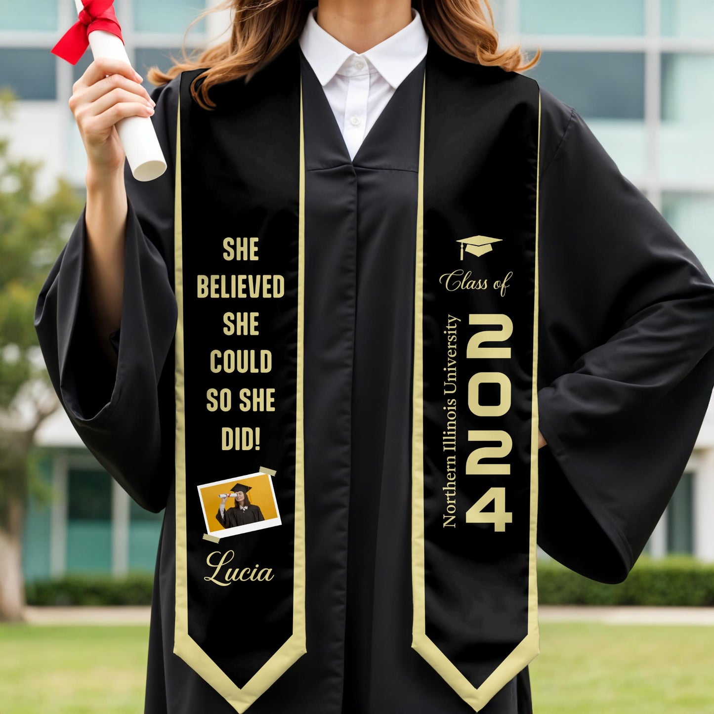 She Believed She Could So She Did, Graduation Cap and Diploma