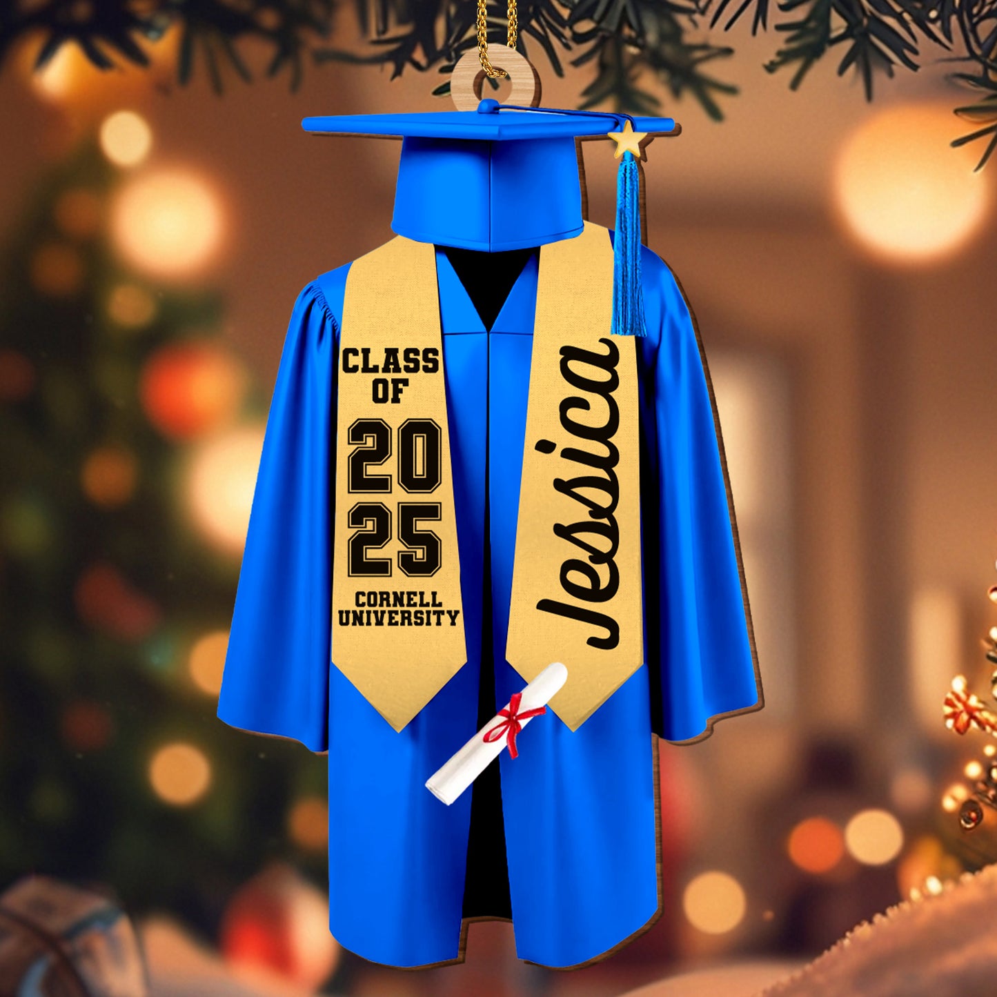 Class Of [Year], Graduation Robe And Cap