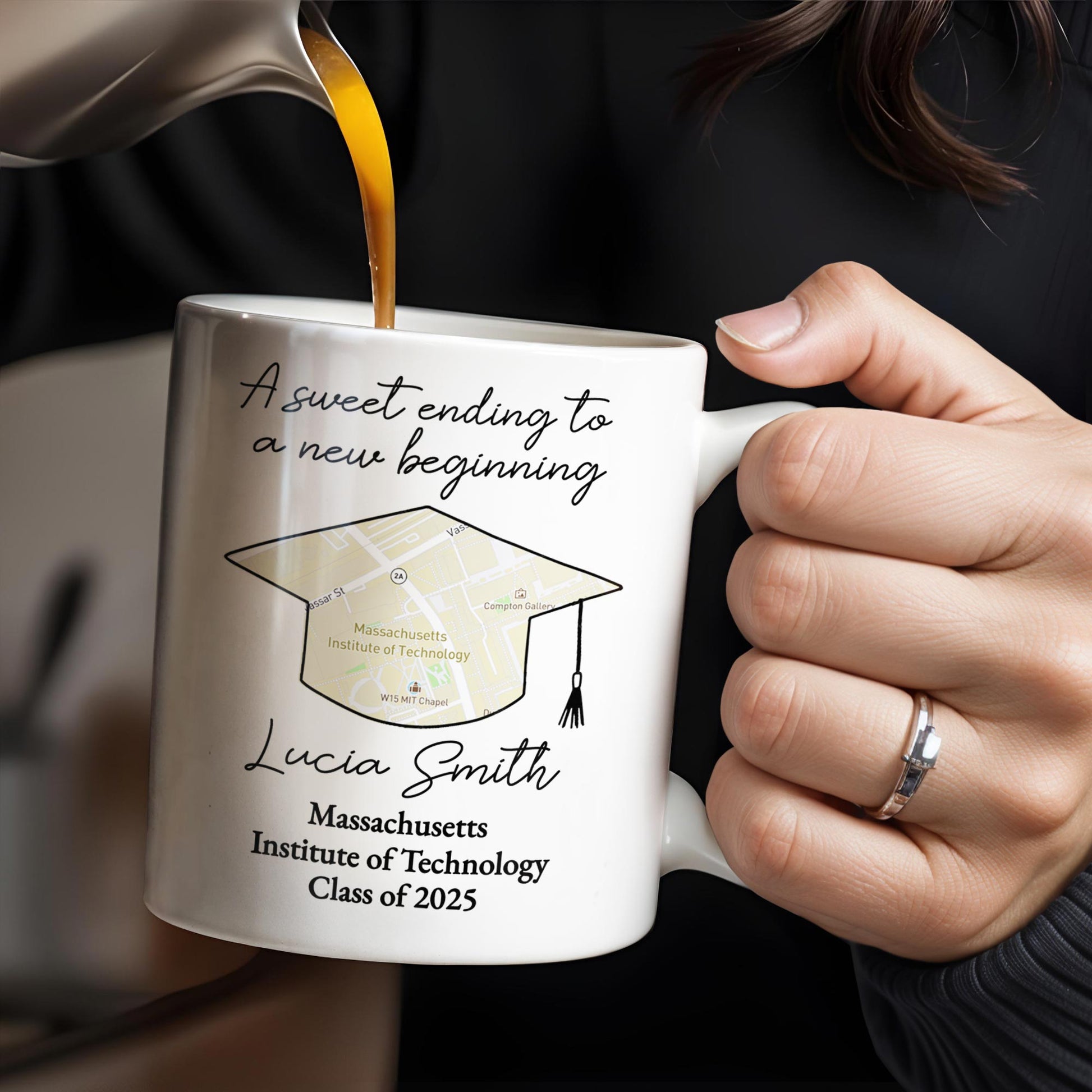 A Sweet Ending To A New Beginning, Graduation Cap And Diploma