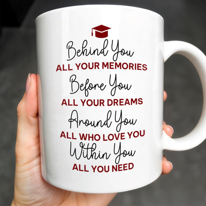 Behind You All Your Memories, Graduation Cap And Diploma