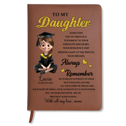 To My Daughter, Always Remember, Graduation Cap and Hearts