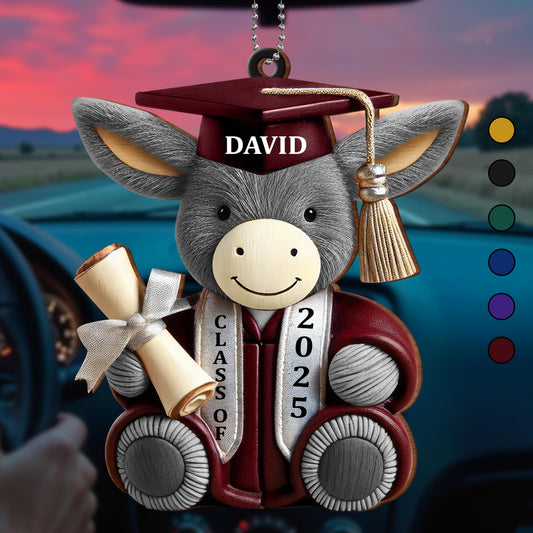 Celebrate Your Achievements With A Delightful Graduation Donkey Ornament