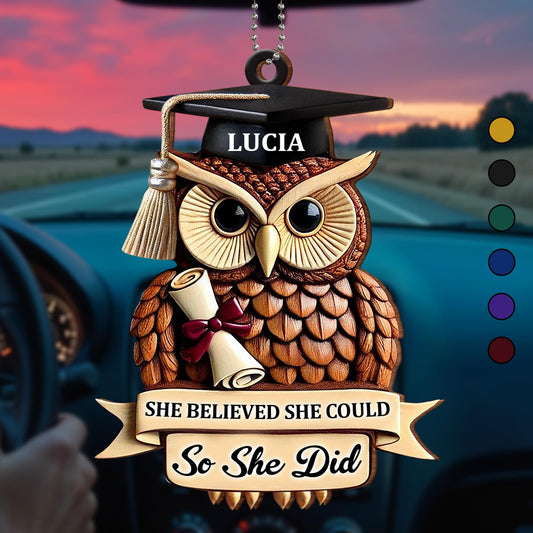 She Believed She Could So She Did, Owl With Graduation Cap