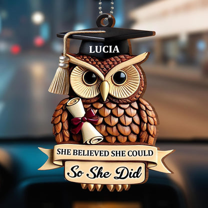 She Believed She Could So She Did, Owl With Graduation Cap