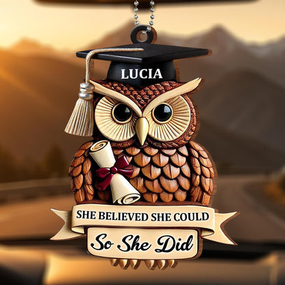 She Believed She Could So She Did, Owl With Graduation Cap