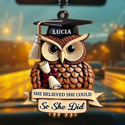 She Believed She Could So She Did, Owl With Graduation Cap