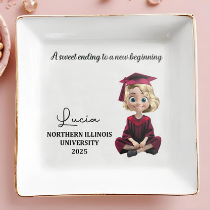 A Sweet Ending To A New Beginning, Graduation Cap and Cartoon Graduate